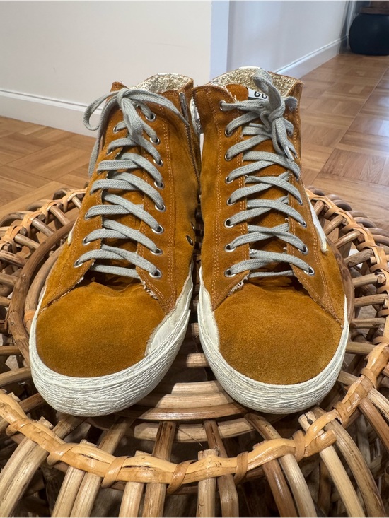 Golden Goose Other - Golden Goose Men's Suede High-Top Sneakers in Mustard Brown